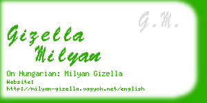 gizella milyan business card